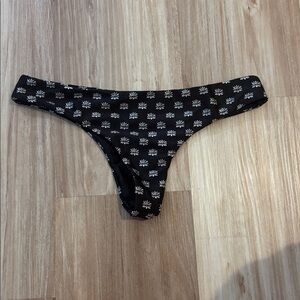 Black Floral Bikini Bottom